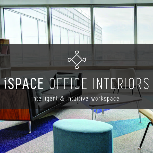 office interiors, workplace, iSpace logo