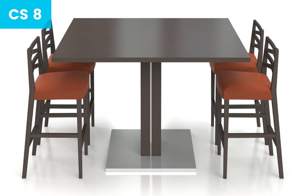 high top table with matching chairs