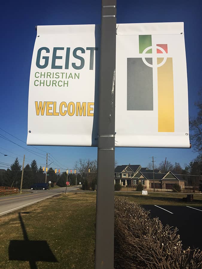 Geist Christian Church Welcome Banner