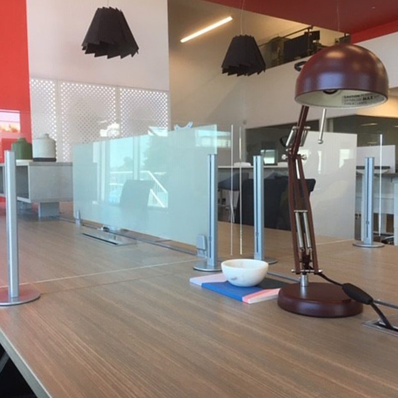 a working lamp on table